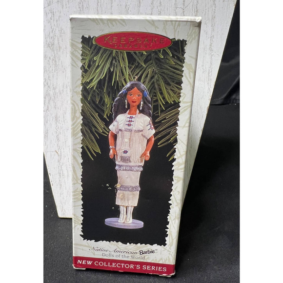 Hallmark Ornament Native American Barbie Christmas 1996 Dolls of the World - Picture 1 of 2